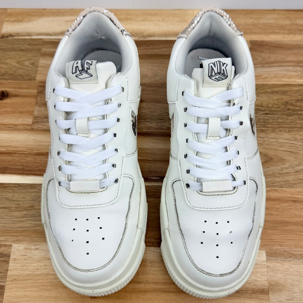 Nike Air Force 1 Pixel Sail Desert Sand Snakeskin CV8481-101 Womens 7 - Picture 2 of 10